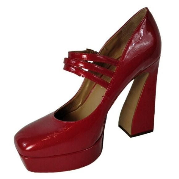 Jessica Simpson Darena Patent Mary Jane Platform Pumps Womens 8.5 Strappy New - Picture 7 of 14